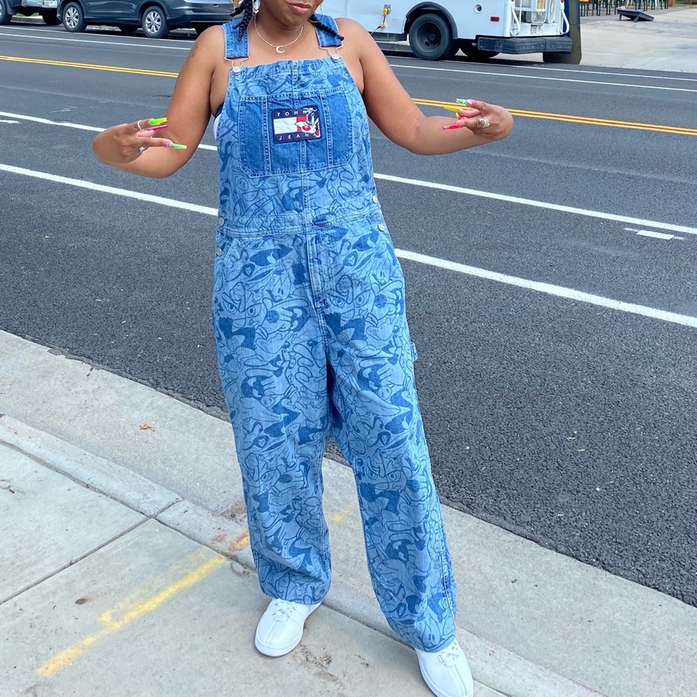 Tommy Hilfiger “Space Jam” Overalls - M - Blue Denim